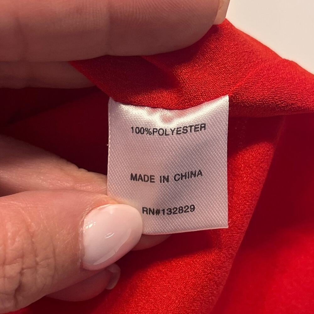 Superdown Red Mia Ruffle Tie Mini Dress Small - Picture 5 of 10